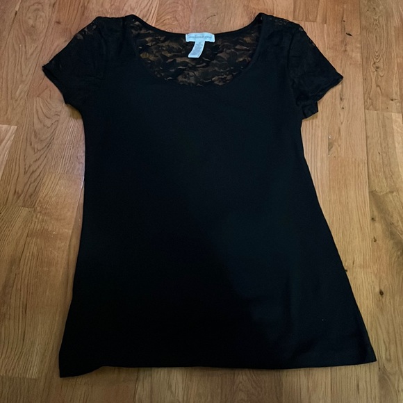 Ambiance Tops Black Lace Back And Sleeves Babydoll Sleeve Cut Poshmark